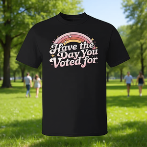 มีวันที่คุณได้ลงคะแนนเสียงให้กับเสื้อยืดสีดำ เสื้อยืดโปรโมชั่นสำหรับผู้ใหญ่ไซส์ M แบบยูนิเซ็กส์ - Product Image 3