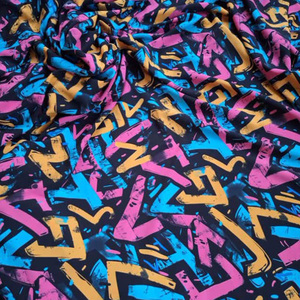 Tela de poliéster elástica de cuatro lados 120gsm tela vintage de LICRA de poliéster Bubu crepé <span class=keywords><strong>mango</strong></span> súper suave - Product Image 5