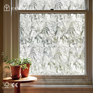 Hielo triturado Ventana Privacidad Esmerilado Se aferra Vinilo decorativo Vidrieras Calcomanías <span class=keywords><strong>para</strong></span> ventanas Película <span class=keywords><strong>para</strong></span> ventanas <span class=keywords><strong>de</strong></span> <span class=keywords><strong>cocina</strong></span> - Product Image 5