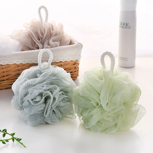 Bath Flower Bath Ball Grayish Blue Matcha Green Soft Mesh Shower <b>Sponge</b> For Home <b>Bathing</b> Use - Product Image 1