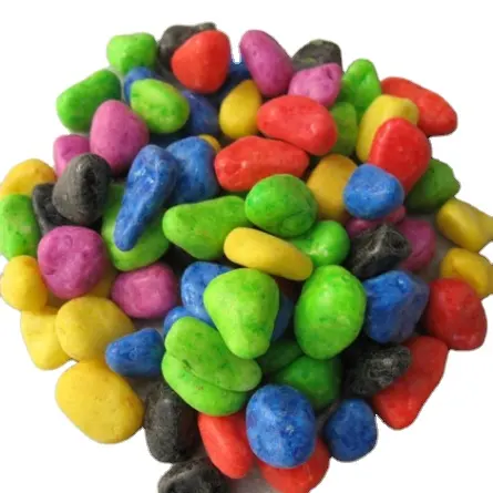 Украшенные цветными гальками разноцветные камни 9-11 мм низкая цена
