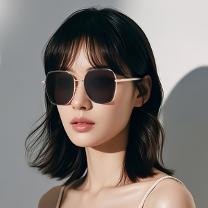 Gafas de Sol de Mujer Estilo Coreano, Montura Negra TR90, Lentes TAC con Protección UV400, Diseño Cuadrado Grande, Moda 2025 - Product Image 2