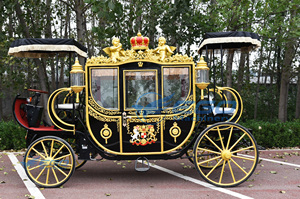 Carruaje Real Negro Exclusivo para Bodas, Eléctrico, de 4 Ruedas, para Recorridos Turísticos, Estilo Princesa - Product Image 2
