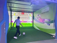 Simulateur de football à tirs au but, terrain de jeux intérieur, jeux de football interactifs, simulateur de football virtuel