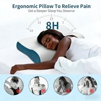 Zervikales Nackenkissen mit Memory-Schaum-Füllung und 100% Polyester-Material zur Schmerzlinderung