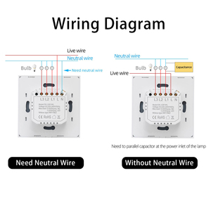 Smarsecur EU Kính tuya wifi không dây điều khiển từ xa tường ánh sáng nhà thông minh cảm ứng chuyển đổi với Alexa - Product Image 2