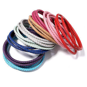 Wholesale Vintage Retro Round <b>Cord</b> 3mm 4mm 5mm 6mm 8mm Genuine <b>Braided</b> Leather <b>Cord</b> for Making Jewelry - Product Image 1