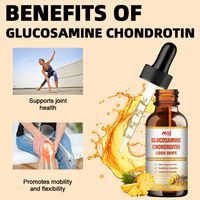 OEM Gouttes liquides de glucosamine chondroïtine sulfate MSM 60ml Supplément contenant du curcuma, de l'encens, de la quercétine, de la bromélaïne