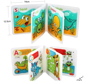 Neueste Kids Magic Bunte Cartoon Soft Foam Wasserdichte Sicherheit EVA Floating Cognize Badebuch für Baby Learning Animal