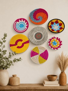 Top Demanded Sabai Grass Handwoven Rattan Wall <b>Basket</b> for Home Wall Decoration Living Room Available for Bulk Quantity - Product Image 6