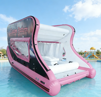 Bateau-maison gonflable personnalisable avec moteur électrique, installations de divertissement aquatique, yacht gonflable de loisirs, flotteurs de lac