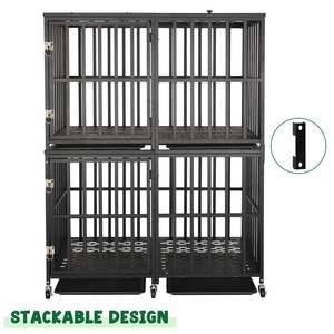 ลังสุนัขหนัก<span class=keywords><strong>48</strong></span>นิ้วกรงสุนัขขนาดใหญ่พิเศษ2-ประตูลังป้องกันสุนัขหนี XXL ลังสัตว์เลี้ยงสำหรับในร่ม/กลางแจ้ง - Product Image 5