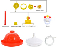 Mangeoire et abreuvoir écologiques pour ferme de volaille, abreuvoirs de poussin, abreuvoirs de poussin en plastique avec cloche