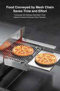 Forno a Tunnel Elettrico ad Alta <span class=keywords><strong>Potenza</strong></span> 25KW con Nastro Trasportatore in Acciaio Inox 304 per Cottura Pizza Commerciale - Product Image 5