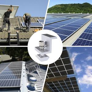 Suporte de Montagem para Painéis Solares em Telhado com Clamps de Alumínio, Sistema de Montagem para Painéis Solares, Kit de Clamps Intermediários e Terminais - Product Image 5