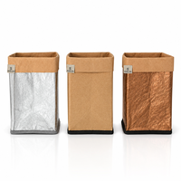 Sac de rangement en papier kraft lavable, imperméable, résistant aux déchirures, écologique, multi-usages, pochette organisatrice pour documents, maison, voyage, OEM Factory