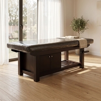 Lit de SPA en bois massif moderne B-1811 Nouveau modèle Tables et lits de massage fixes pour spa du visage et du corps pour salons, hôtels et hôpitaux