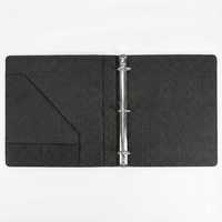 Porte-documents en cuir végétalien format A4 (8,5x11 pouces) avec reliure à 3 ou 4 anneaux et étui de protection