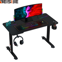 Bureau de jeu BEISIJIE H-8 RGB en fibre de carbone avec écran intelligent et e-sport