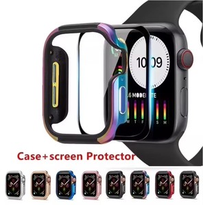 Funda Protectora Completa de Aleación de Aluminio de Alta Calidad Ultrafina + Cristal Templado para <span class=keywords><strong>Apple</strong></span> <span class=keywords><strong>Watch</strong></span> Series 7 6 <span class=keywords><strong>Se</strong></span> 45mm 41mm - Product Image 3