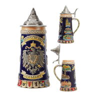 Tasse à bière personnalisée avec couvercle en métal Oktoberfest Chope à bière souvenir avec grande poignée Chope à bière personnalisée