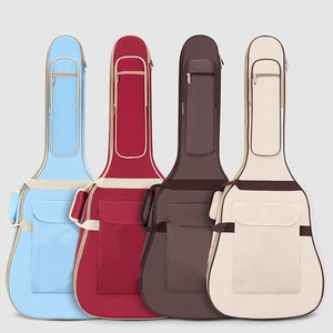 Housse de guitare folk avec logo personnalisé, doublure en éponge acoustique imperméable, pour instruments de musique de 41 pouces, sangles réglables, accessoire - Product Image 1