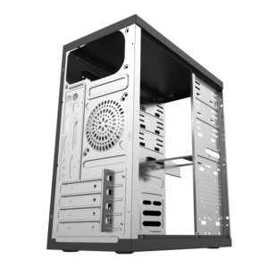 PC ATX a granel con ventilador de fuente de alimentación plexiglás caja de computadora refrigerada horizontal PC chasis CPU gabinete - Product Image 5