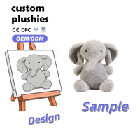 Peluche Éléphant Personnalisée en Gros – Grande Taille, Confort Réconfortant, Poupée Animale Douce et Sûre pour Bébés, Idéale comme Cadeau pour Enfants