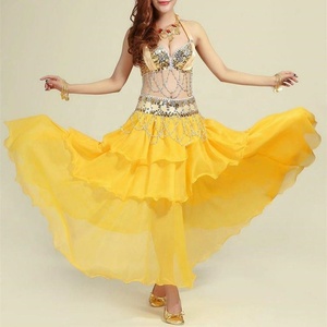 Bestdance <span class=keywords><strong>Samba</strong></span> trajes de danza del vientre sujetador con cuentas Top cinturón faldas Bollywood carnaval trajes - Product Image 3