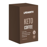LIFEWORTH Café Keto 3-en-1 Personnalisé Instantané à l'Huile MCT Saveur Chocolat – Source d'Énergie et de Matières Grasses