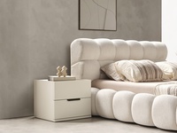 Lit de rangement rembourré en tissu style bouffant français, tailles Queen et King, sur mesure, OEM, mobilier de chambre à coucher, vente en gros