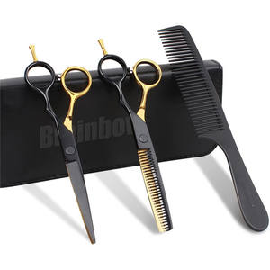 Tijeras de peluquería Brainbow de 5.5 pulgadas, de acero inoxidable, para uso estético, con punta recta y acabado fino. - Product Image 2