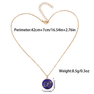 Collar con Colgante de Humor que Cambia de Color con la Temperatura, Collar con 12 Constelaciones del Zodiaco, Joyería, Regalos de Cumpleaños - Product Image 5