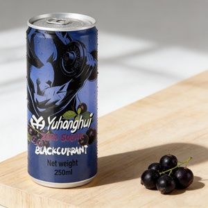 Bebida de Grosella Negra Sin Azúcar al por Mayor, 250 ml, Refrescante, Sabor Natural a Fruta, Bebida Saludable Sin Azúcar - Product Image 2