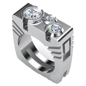 Anello Geometrico da Uomo, Stile Minimalista Hip Hop, Accessorio da Dito Audace e alla Moda, Regalo per Feste - Product Image 1