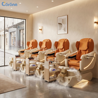 Fauteuil de massage professionnel de luxe avec dossier réglable et bassin pour les pieds, idéal pour les salons de pédicure