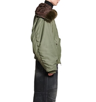 Blouson bombardier à capuche de même style de grandes marques manteau Parker personnalisable au design de luxe