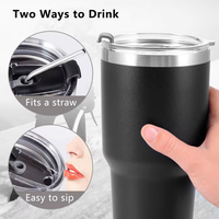Grand couvercle de gobelet en acier inoxydable isolé sous vide à double paroi de 20oz, matériau 304, pour le stockage des bouteilles d'eau et de bière.