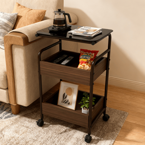 आधुनिक लिविंग रूम सोफे के साथ चल भंडारण साइड टेबल और मल्टी-लेयर रसोई स्टोरेज ट्रॉली होम फर्नीचर - Product Image 5