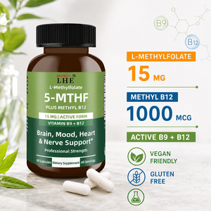 Capsules de méthylfolate Shecome personnalisées pour soutenir la santé du cerveau et du cœur chez les femmes et les hommes - Complément de méthylfolate - Product Image 3