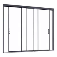 Puertas de Entrada para Casas, Puertas Interiores Corredizas, Pórtico de Acero, Puerta de Aluminio, Puerta de Vidrio sin Rieles, Acero Inoxidable