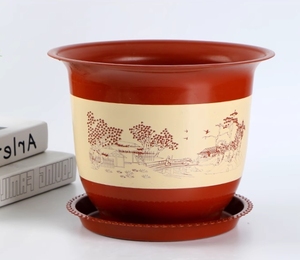 Nuova casa interna soggiorno verde paradiso albero degli uccelli <span class=keywords><strong>pianta</strong></span> con pelle di tigre orchidea verde vaso di fiori in resina per l'applicazione del giardino - Product Image 3