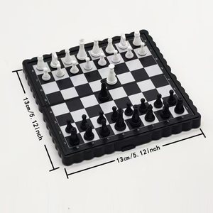磁気折りたたみチェスセット 13 センチメートルトラベルポケットサイズダブルクイーン ABS ミニボードゲーム教育ポータブルロジック戦略おもちゃギフト - Product Image 5