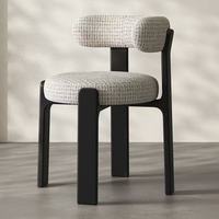 Chaise de salle à manger moderne rembourrée en tissu avec pieds en métal, chaise de loisirs à dossier pour usage domestique et commercial