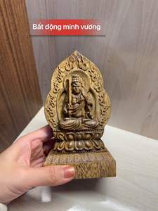 Mini Estatua de Buda Guardián de Agarwood Vietnamita de Alta Calidad, Madera de Agar Vietnamita Tok – Tallado CNC de Precisión, 14 cm de Altura - Product Image 5