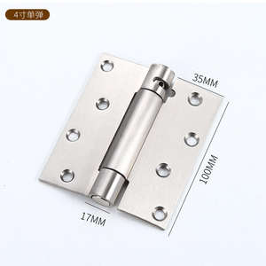 Bisagra de resorte de doble apertura de acero inoxidable, de movimiento libre bidireccional, con cierre automático, para puertas de tela vaquera, duradera, para dormitorio, hogar y oficina - Product Image 2