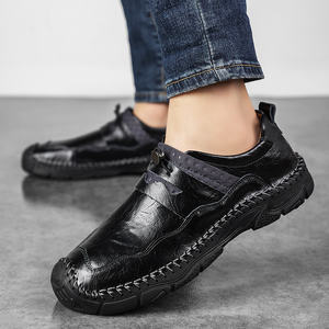 Chaussures pour hommes personnalisées en cuir italien, mocassins <span class=keywords><strong>pas</strong></span> chers pour hommes, cuir véritable, Sepatu Pantofel Pria de marque - Product Image 4
