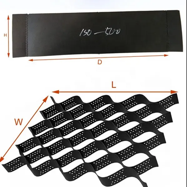 Geocélula de plástico para estabilización de carretera, rejilla de pavimentación de grava