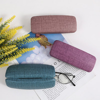 Étui à lunettes de soleil rectangulaire de luxe personnalisé avec logo d'usine, en cuir avec laminage mat, faible MOQ, impression gratuite, prix bas
