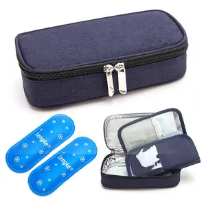 Insulin Travel Cooler Bag mit Eis beutel Isolierte Diabetic Organizer Medicine Case